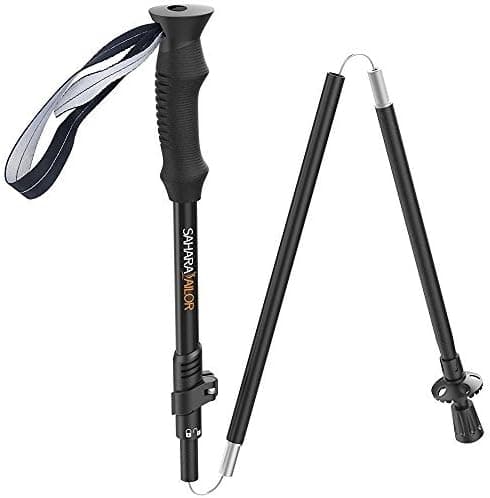 Sahara Sailor Hiking Pole, High-Z Collapsible Trekking Walking (Black)