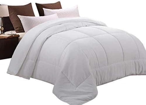 MEROUS Twin Comforter - Soft Quilted Down Alternative Duvet Insert with Corner Tabs,Summer Fluffy Reversible Hotel Collection Comforter - White,64x88 inch