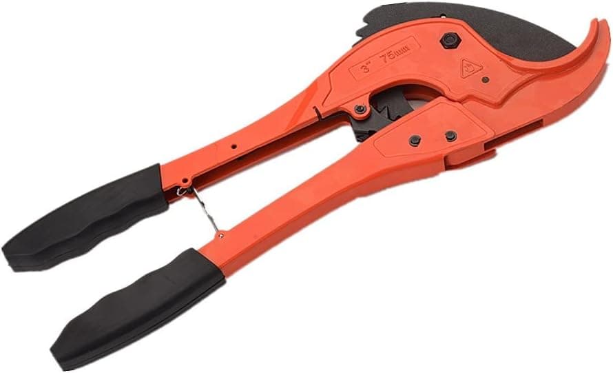 FLZOSPER 75mm PVC Pipe Cutter and Ratchet-type Tube for Cutting 3 Inch PEX, PPR, PVC, Aluminum-Plastic Pipe, Ideal for Household, Maintenance, Plumber