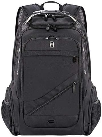 Laptop Backpack, Business Anti-Theft Travel Backpack with USB Charging Headphone Port, Water Resistant Large Compartment College School Computer Bag (Black)