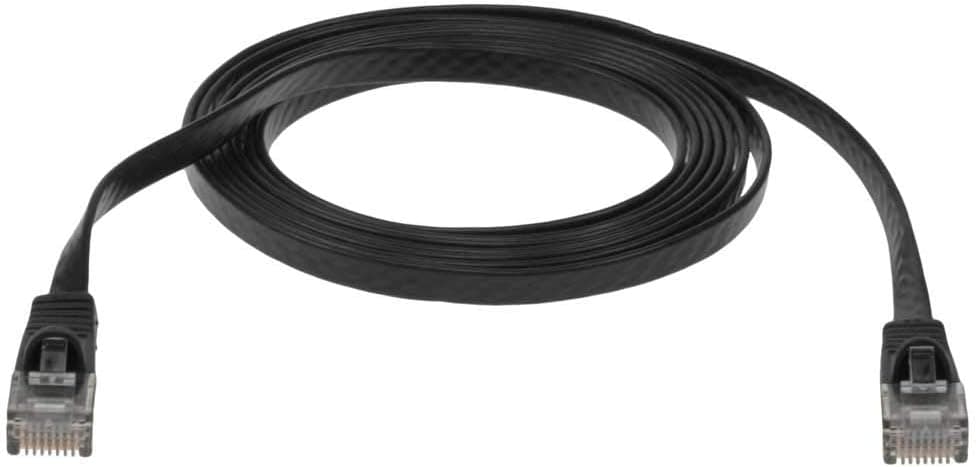 6 ft Cat 6 Unshielded (UTP) Flat Ethernet Network Cable - Black