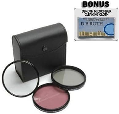 Digital Concept High Resolution 3-piece Filter Set (UV, Fluorescent, Polarizer) For The Canon XH-A1, XH-A1S, XH-G1, XL-1S, XL1, XL2, XL-H1 Mini Dv Camcorders