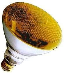 BR38 YELLOW OUTDOOR FLOODLIGHT BULB 100 WATTS LONG LIFE YELLOW LIGHT BULB SUPRA LIFE