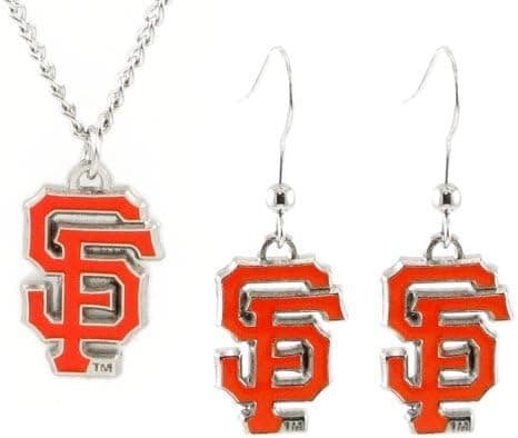 San Francisco Giants - MLB Earrings & Pendant Necklace Gift Set