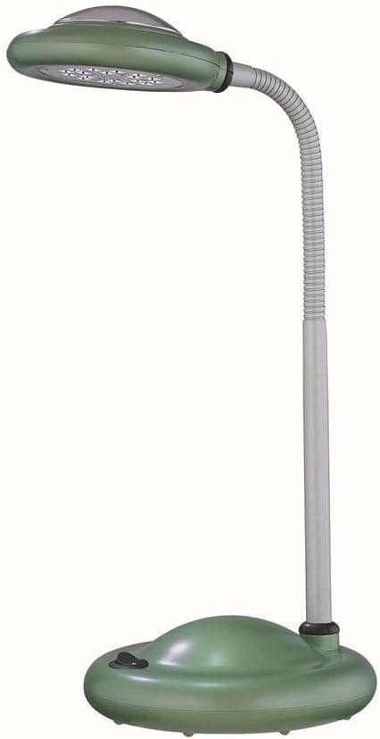 Lite Source LS-21616L/grande Desk Lamp, 9" x 9" x 16", Silver/Light Green Acrylic Shades