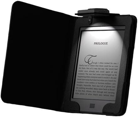 CE Compass Amazon Kindle Touch 4 4TH 4 Gen LED Light Lighted Leather Case Cover Black