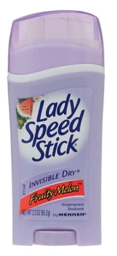 Lady Speed Stick Invisible Dry Anti-Perspirant Deodorant, Fruity Melon, 2.3-Ounce Sticks (Pack of 6)