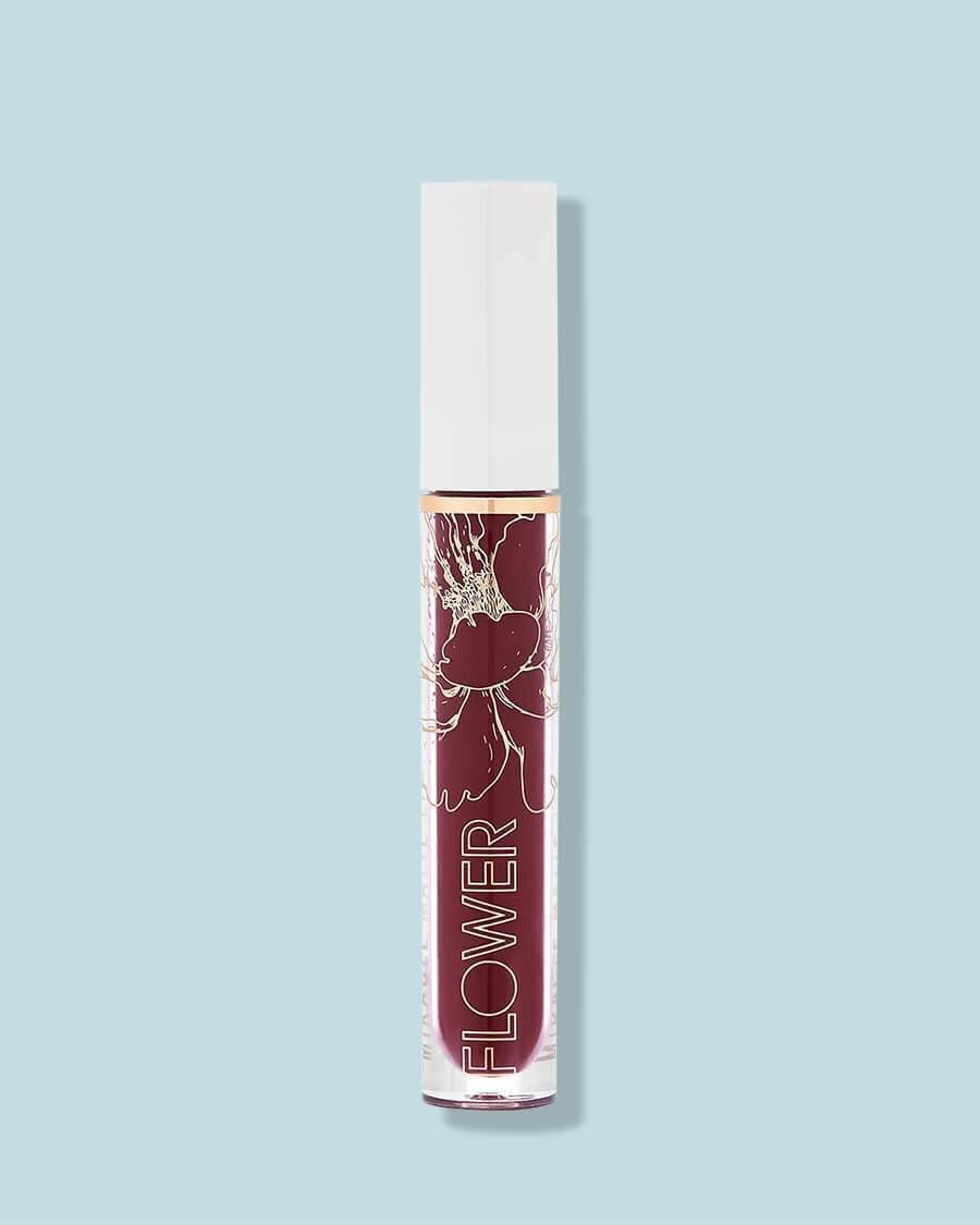 Flower Beauty Miracle Matte Liquid Lip Color - Vividly Bold & Creaseless Matte Liquid Lipstick, Comfortable All Day High Impact Makeup Color (Black Cherry)