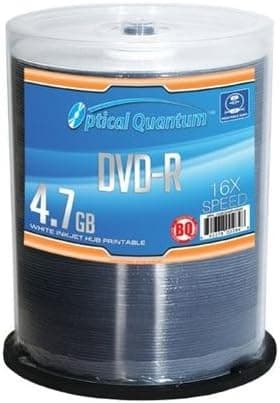Vinpower / Optical Quantum OQBQDMR16WIP 4.7GB 16X White Inkjet Printable DVD-R 100PK