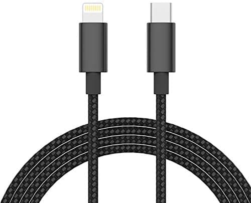 Apple MFi Certified USB C to Lightning Cable Made for iPhone X/XS/XR/XS Max / 8/8 Plus, Supports Power Delivery (for Use with Type C Chargers) 4FT (Black)