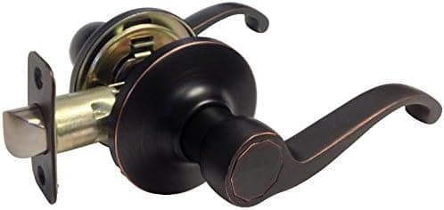 eBuilderDirect 1 Pack Dark Oil Rubbed Bronze Passage Door Lever Handle Knob (Hall and Closet) 835DBR