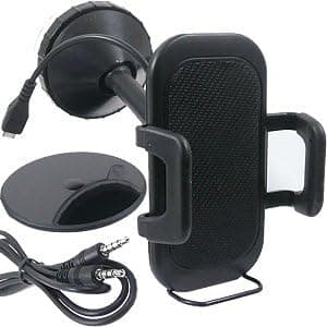 OEM T-Mobile Car Mount Cradle w/ micro USB Jack for HTC EVO 4G HD2 HD7 Surround, Huawei Ascend, Motorola Bravo CHARM DROID Pro DROID X, Samsung Captivate Epic 4G Fascinate Focus Vibrant, Sony Ericsson Xperia X10