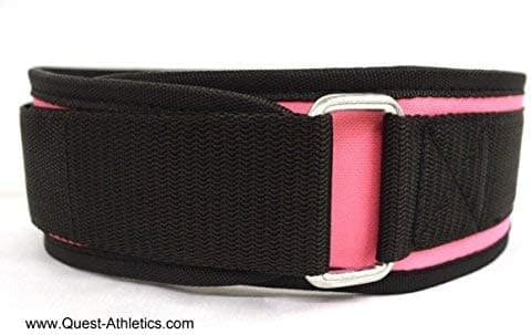 Quest Women's 3.25 Inch WOD Belt with Hook and Loop Fastener - Powerlifting Crossfit Weightlifting - Pink, Purple or Teal