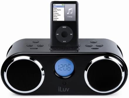 iLuv i166 Audio System with Dual Alarm, LCD, and Dock for iPod (Black)