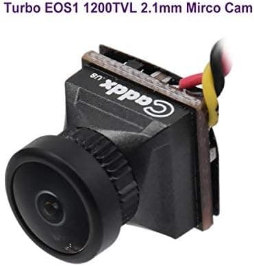 Caddx Turbo EOS2 FPV Camera 2.1mm Lens 1200TVL 1/3" CMOS NTSC 16:9 FOV 160 Degree IR Blocked Micro Mini Camera Black for FPV Quadcopter Racing Drone