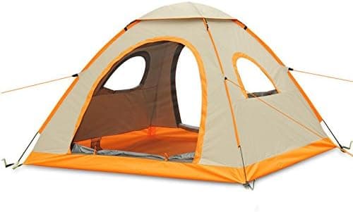3-4 Persons Waterproof Automatic Instant Pop up Camping Hiking Tent GJ-116 (Gold)