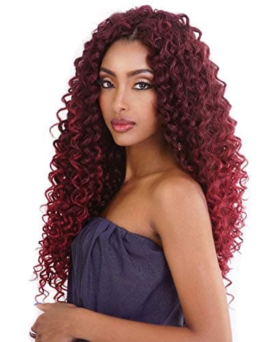 (6 Pack) Afri Naptural Caribbean Crochet Braid - Beach CURL 18" (2)