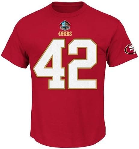 Majestic Ronnie Lott San Francisco 49ers Red Eligible Receiver Name and Number T-shirt