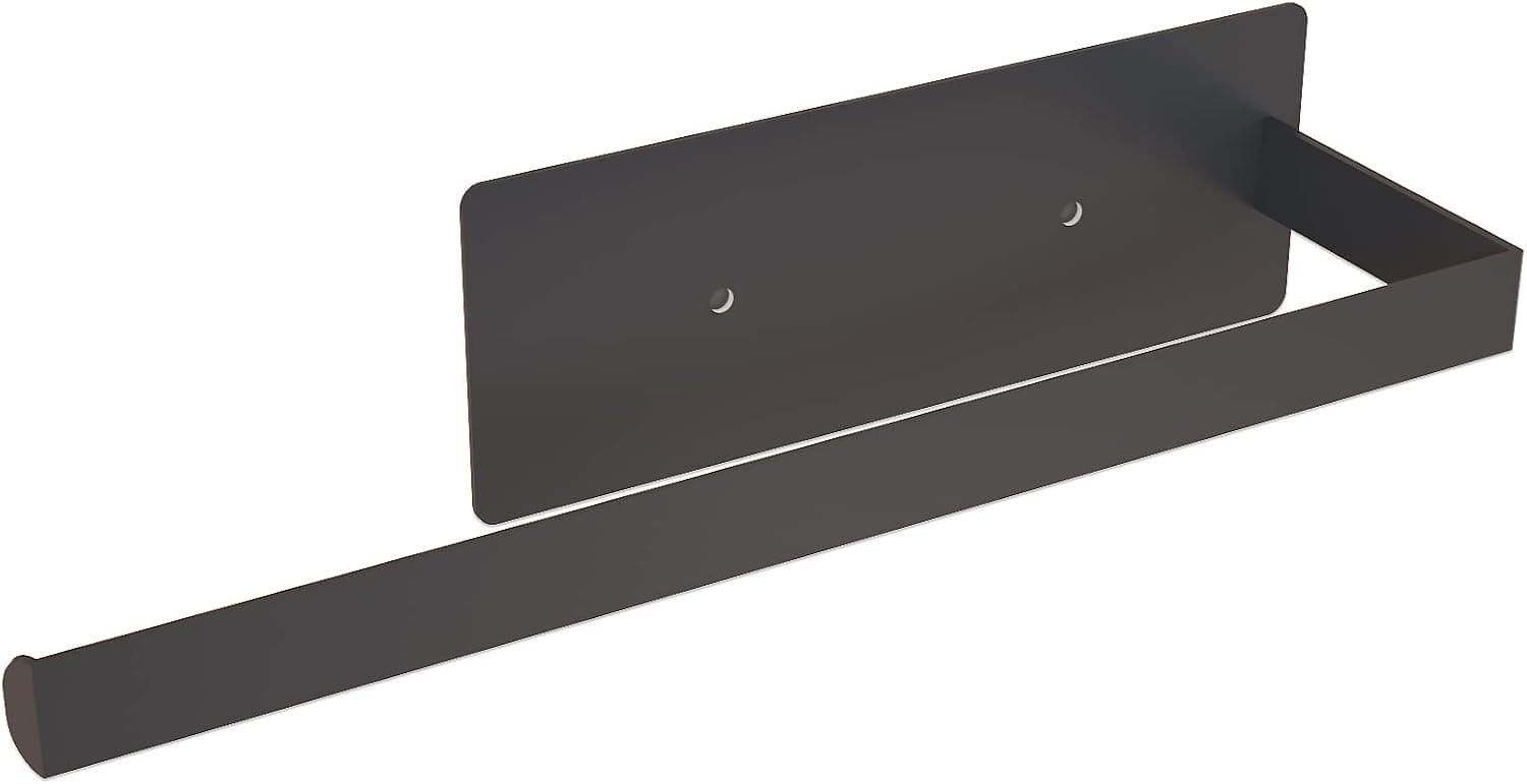 Magnetic Paper Towel Holder for Refrigerator, Kitchen Towel Rack Magnetic Towel Bar Multi Function Made of Iron,Used for Kitchen,Bathroom,No Drilling (Black, 1 Pack)