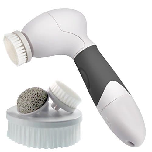 Spin for Perfect Skin - Skin Cleansing Face and Body Brush, Microdermabrasion Exfoliator System - Black