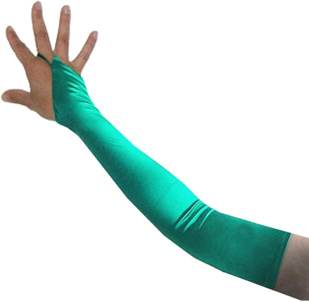 SACASUSA Fingerless 23" Long Bridal Satin Gloves Over the Elbow in 20 colors
