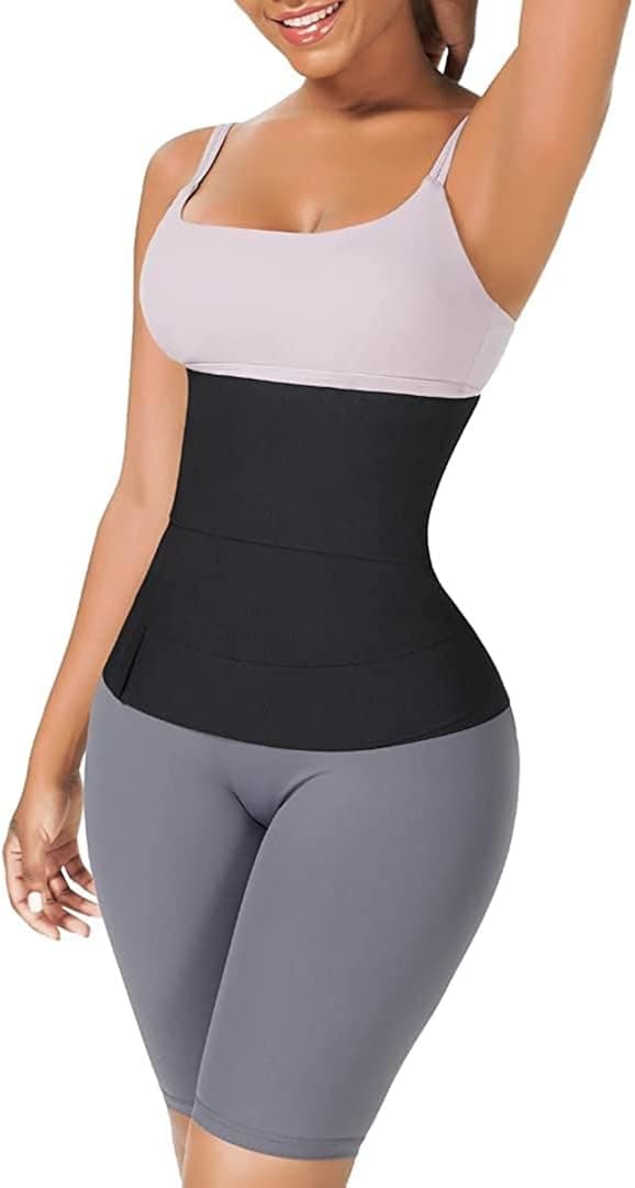 Bsobso Tiktok Quick Snatch Bandage Wrap Lumbar Waist Support Trainer Back Braces Postpartum Recovery for Women (3M) Black