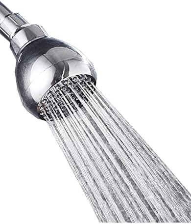 High Pressure Fixed Shower Head Ideal For Low Water Pressure 3 Inch Chrome Finish Surface - Waterfall Shower Head - Easily Connectable to Any Shower Head Hose High Pressure Smooth Water Flow, Silver