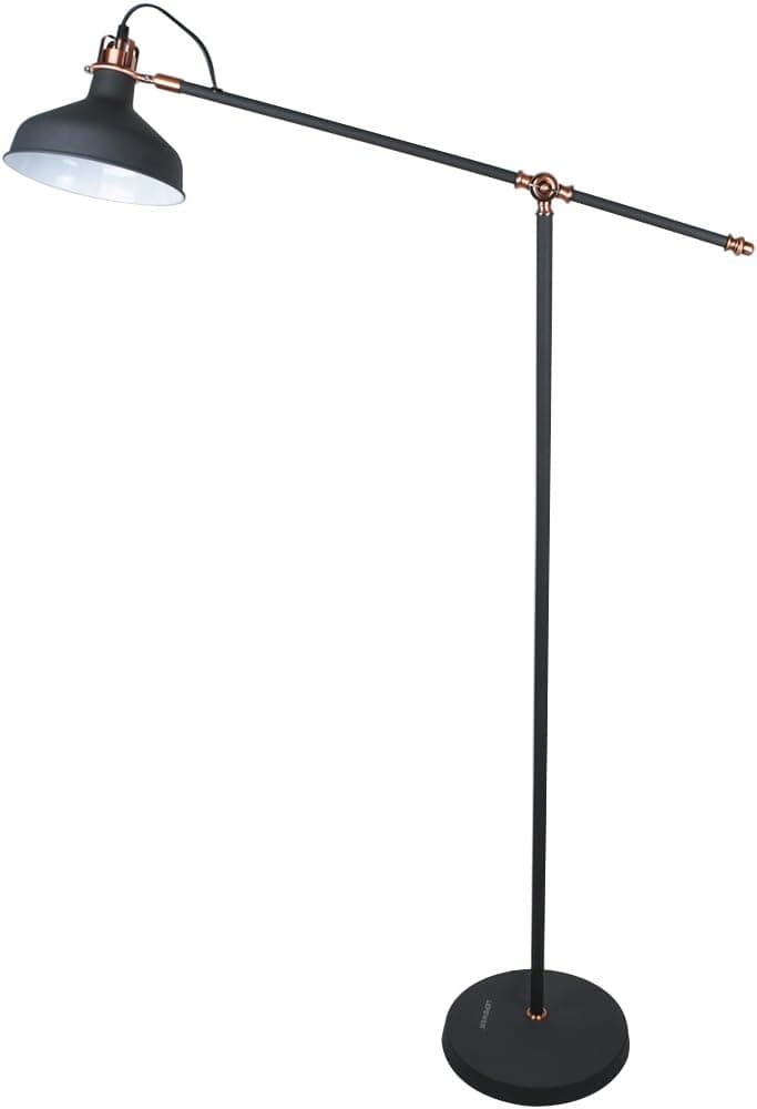 LEPOWER Metal Floor Lamp, Adjustable Head Standing Lamp with Heavy Metal Based, Reading Light for Living Room, Bedroom, Study Room and Office