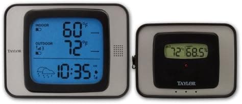 Taylor Wireless Indoor/Outdoor Thermometer, Hygrometer & Atomic Clock