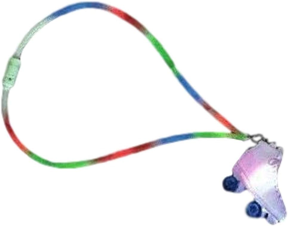 blinkee Flashing Roller Skate Charm Necklace with Lightup Lanyard