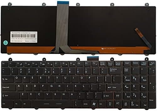 LXDDP Laptop Replacement US Layout RGB Backlit Keyboard for MSI GT60 GT70 GE70 GE60 MS-1762 Black Frame