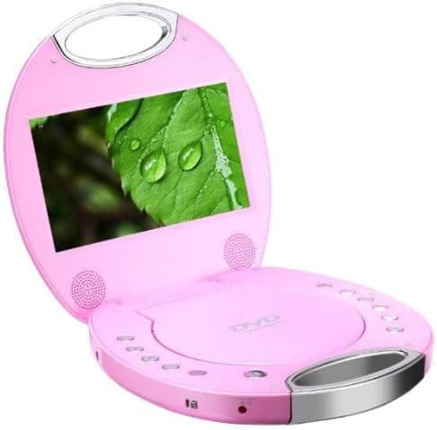 Sylvania SDVD7046 7-Inch Portable DVD Player with Integrated Handle (Pink) (Renewed)