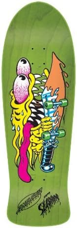 Santa Cruz Skate Deck Slasher Green Reissue 31.13-Inch x 10.1-Inch