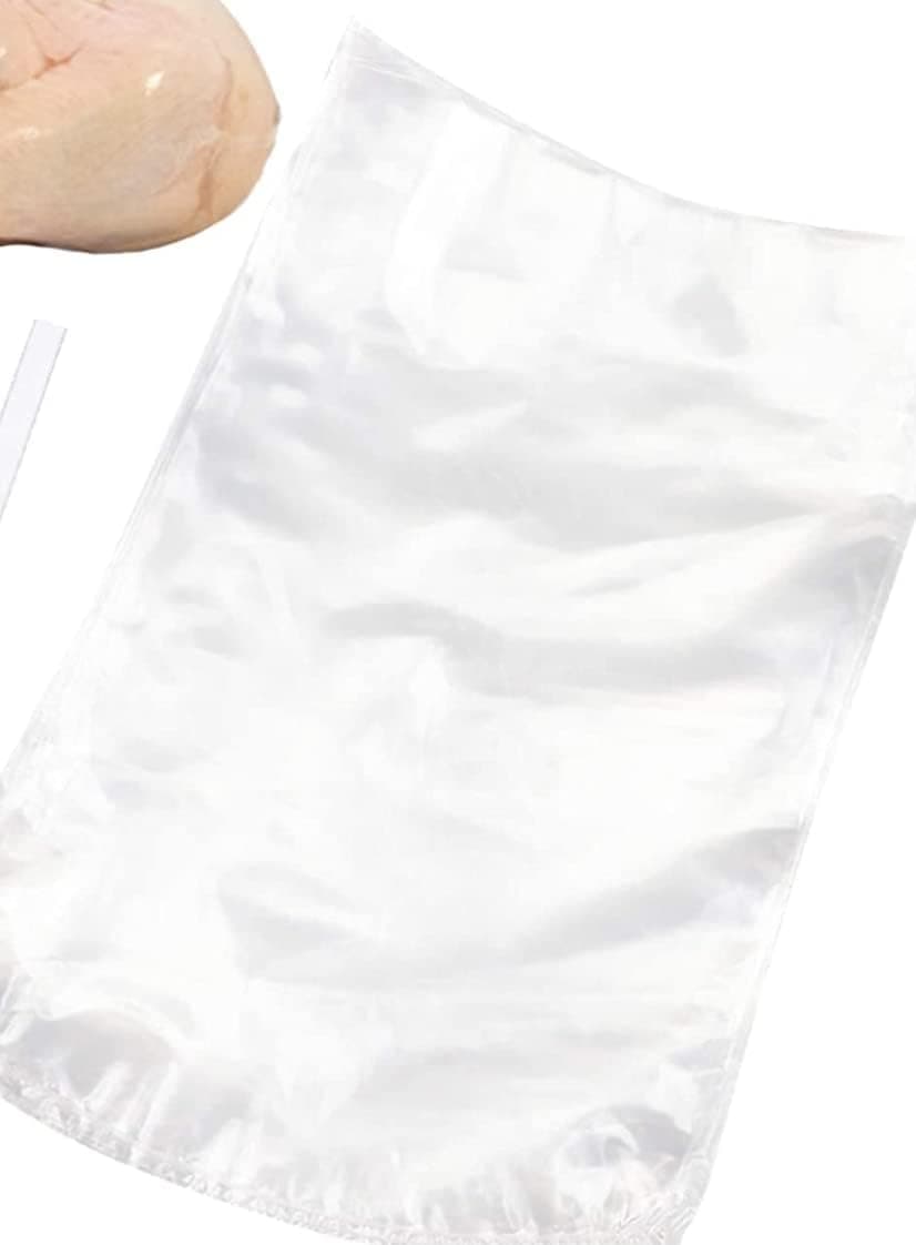 VIDAYA 50PCS Poultry Shrink Bags, Chicken Bags Heat Shrink and 60PCS White Zip Ties and 2PCS Silicone Straw for Whole Chickens or Rabbits Storage, Freezer Safe/Commercial Grade/BPA Free, 13 x 18 Inch