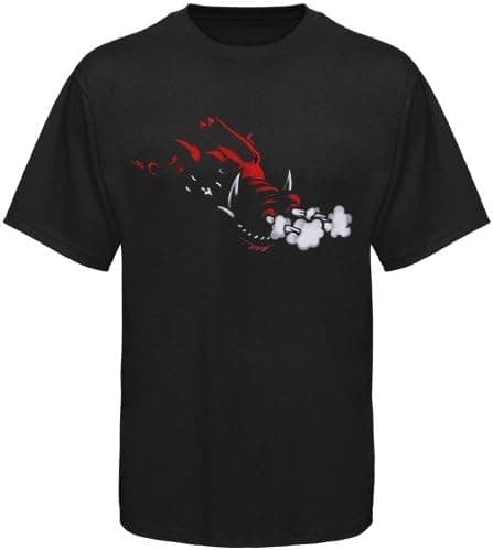 NCAA Arkansas Razorbacks Black Logo Blackout T-shirt