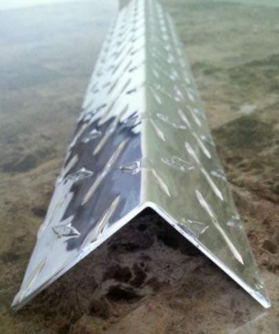 6 Pieces of .063 Aluminum Diamond Plate Wall Edge Corner Guard Angle - 2" x 2" x 48" Long
