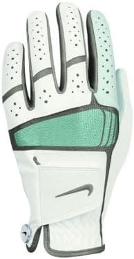 Nike Golf Women's Tech Xtreme IV Regular Left Hand Glove in White with Green Trim (Medium Large)