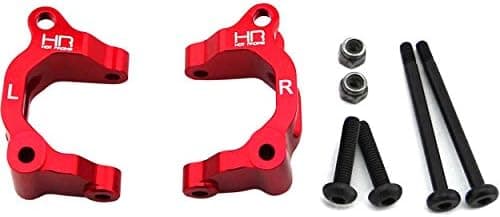 Hot Racing ARM1902 Aluminum Aluminum Caster RED W/King Pins - ARRMA 2WD