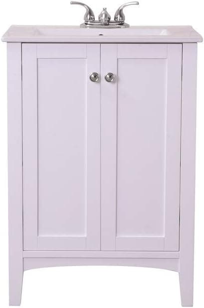 Elegant Decor VF-2003 Single Bathroom Vanity Set, 24", White/VF-2003