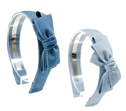 2pk Denim BOW Headband