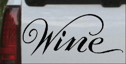 8in X 3.4in Black -- Wine Restaurant Bar Business Car Window Wall Laptop Decal Sticker