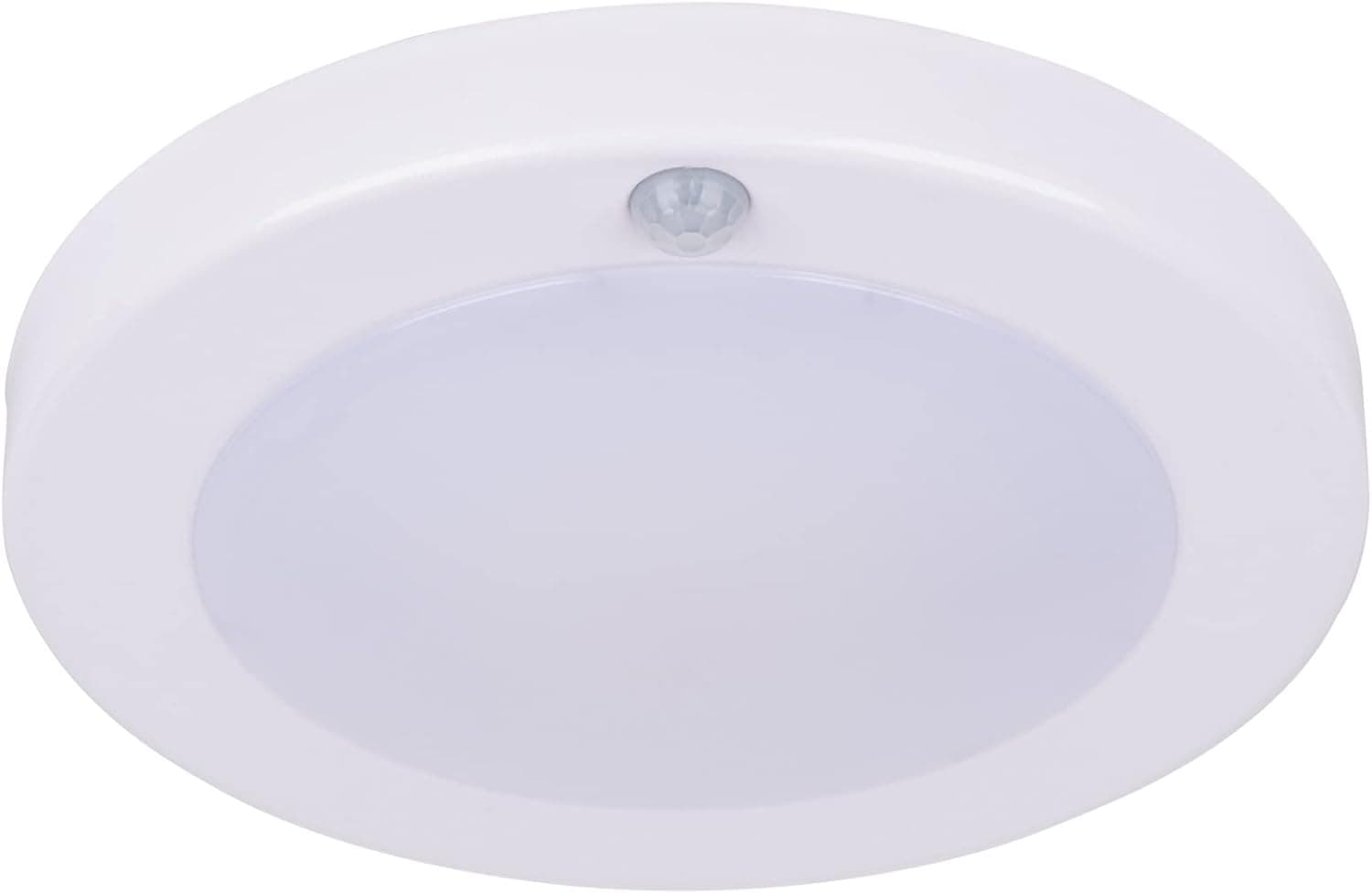 LIT-PaTH LED Motion Sensor Flush Mount Ceiling Lighting Fixture, Closet Light with Motion Sensor, 10.5W, 800 Lumen, 6.2 Inch, Anti-Rust Galvanized Housing, White Finish 5000K 1-Pack