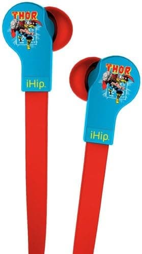 iHip MVF-DJZ-TH Marvel Avengers Thor Logo Flat Headphones