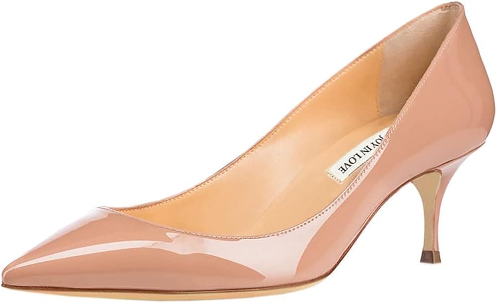 JOY IN LOVE Women's Shoes Low Heels Pointy Toe Kitten Heel Daily Pumps