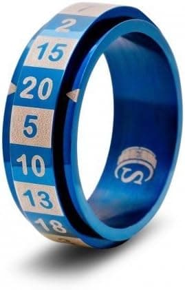 Critsuccess R20 Blue Dice Ring (Size 8)