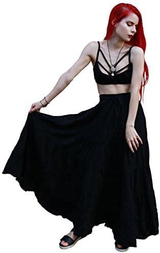 Billy's Thai Shop Cotton Maxi Skirt for Women Tiered Skirt Boho Skirt Handmade Long Skirts for Women