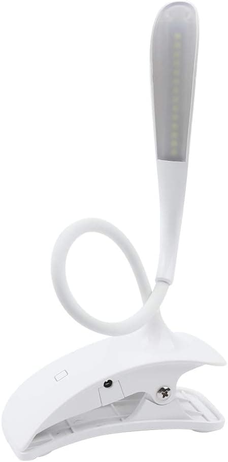 VIGIND LED Desk Lamp, Eye-Care Book Light,360° Flexible Gooseneck, USB Rechargeable, 3 Dimming Levels, Touch Control, Clip on Light/ Table Lamp/ Bedside Lamp/ Reading Lamp/ Gooseneck Lamp/ Piano Light