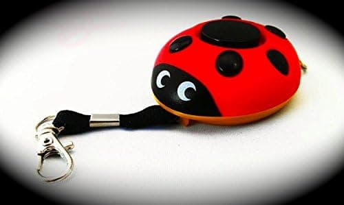 ADYTON 140 dB Ladybug Personal Worker/Children/Elderly/Disabled/Rape/Jogger/Student Emergency Alarm with LED Light and Included Lithium Battery – 1-YEAR REPLACEMENT GUARANTEE