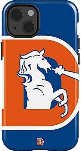 Skinit Impact Phone Case Compatible with iPhone 13 - Officially Licensed NFL Denver Broncos Retro Logo Design