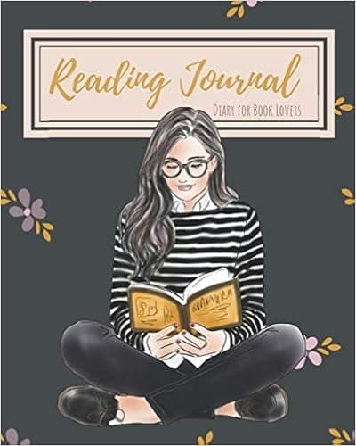 Reading Journal Diary for Book Lovers: Track the Books You Read and Create a Personal Reading Record to Look Back On - Woman with glasses reading ... (Reading Gifts for Book Lover Friends)